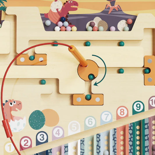 Magnetspiel Dino-Abenteuer – buntes Lernspiel aus Holz