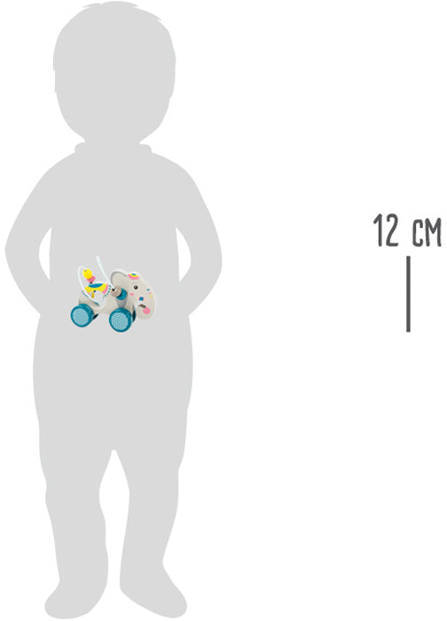 Schiebetier Elefant mit Motorikschleife „Jungle“ FSC® 100% – Spielerische Bewegung für kleine Entdecker