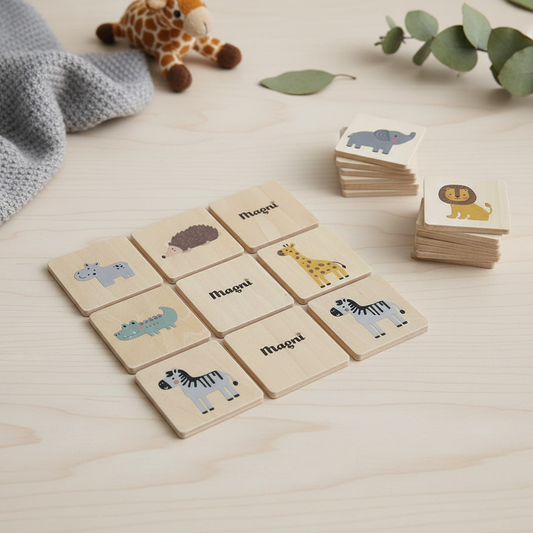 Montessori-inspiriertes Memo-Spiel aus FSC®-Holz