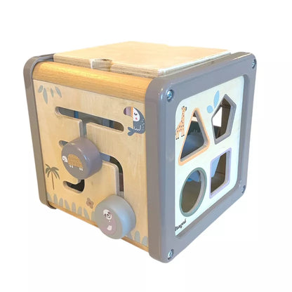 Montessori Motorikwürfel mit Lern- und Aktivitätsmaterial FSC® 100%