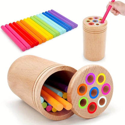 Montessori Farbstäbchen Sortierspiel