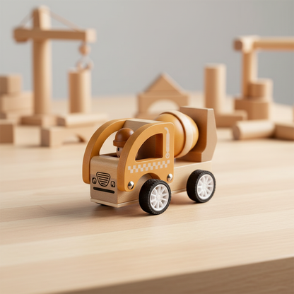 Holz-Bauwagen mit Rückziehfunktion – verschiedene Varianten