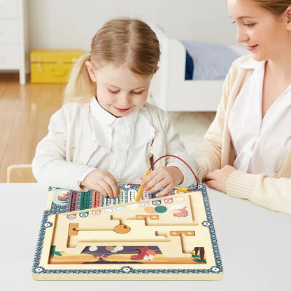 Magnetspiel Dino-Abenteuer – buntes Lernspiel aus Holz