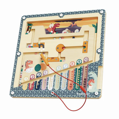 Magnetspiel Dino-Abenteuer – buntes Lernspiel aus Holz