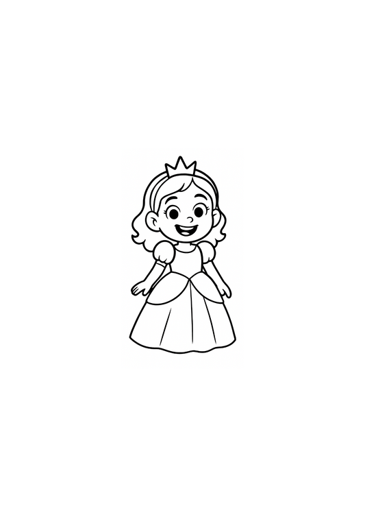 Ausmalbild - Prinzessin Emma