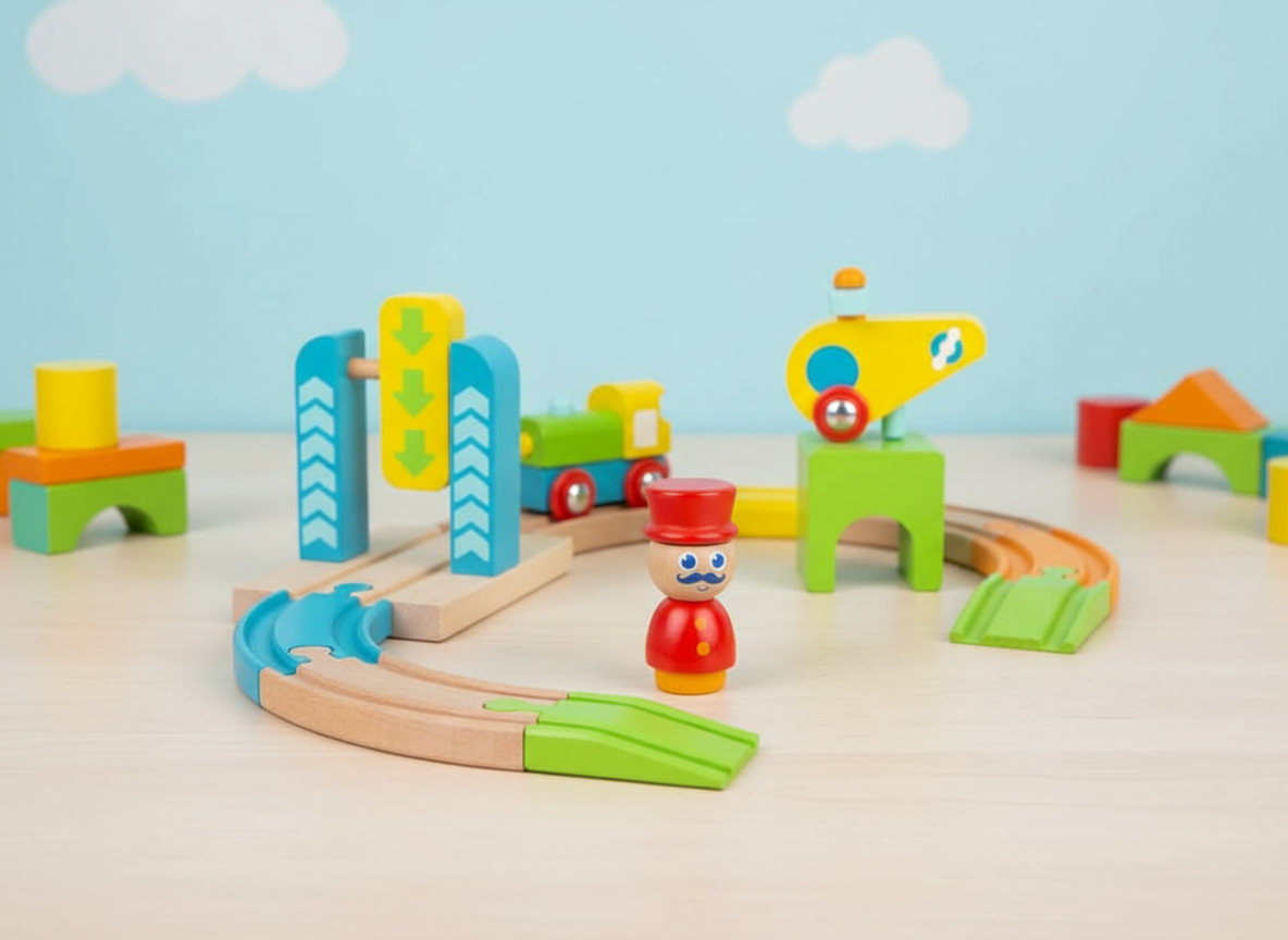 Holzeisenbahn Junior Hubschrauber – Bunter Schienenspaß für kleine Lokführer