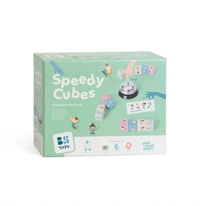 Speedy Cubes Würfelspiel – Reaktionsspiel aus Holz ab 6 Jahren